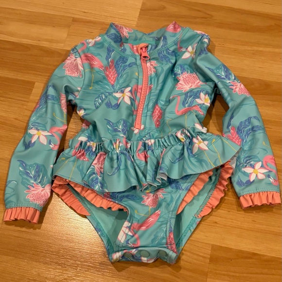 Tommy Bahama‎ Kids Flamingo Swimsuit - Picture 2 of 4